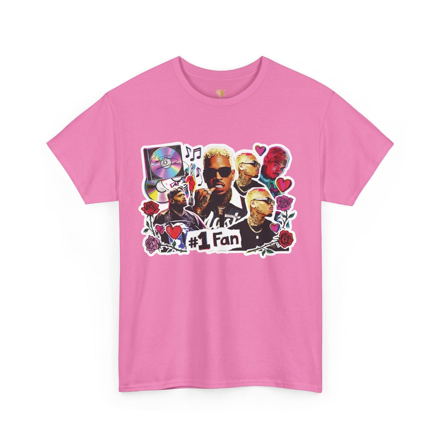 Chris Brown "#1 Fan" Vintage Sticker Graphic Tee