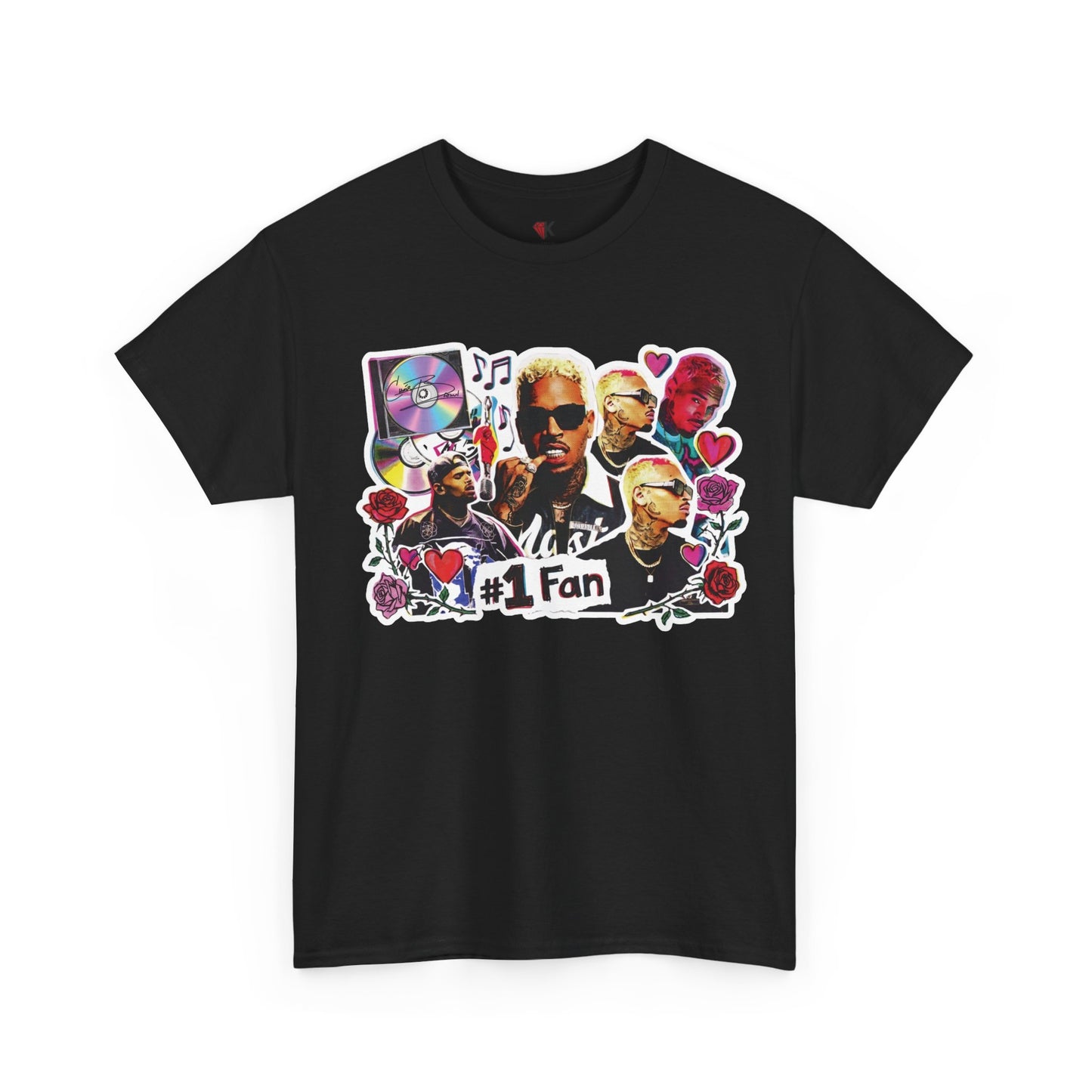 Chris Brown "#1 Fan" Vintage Sticker Graphic Tee