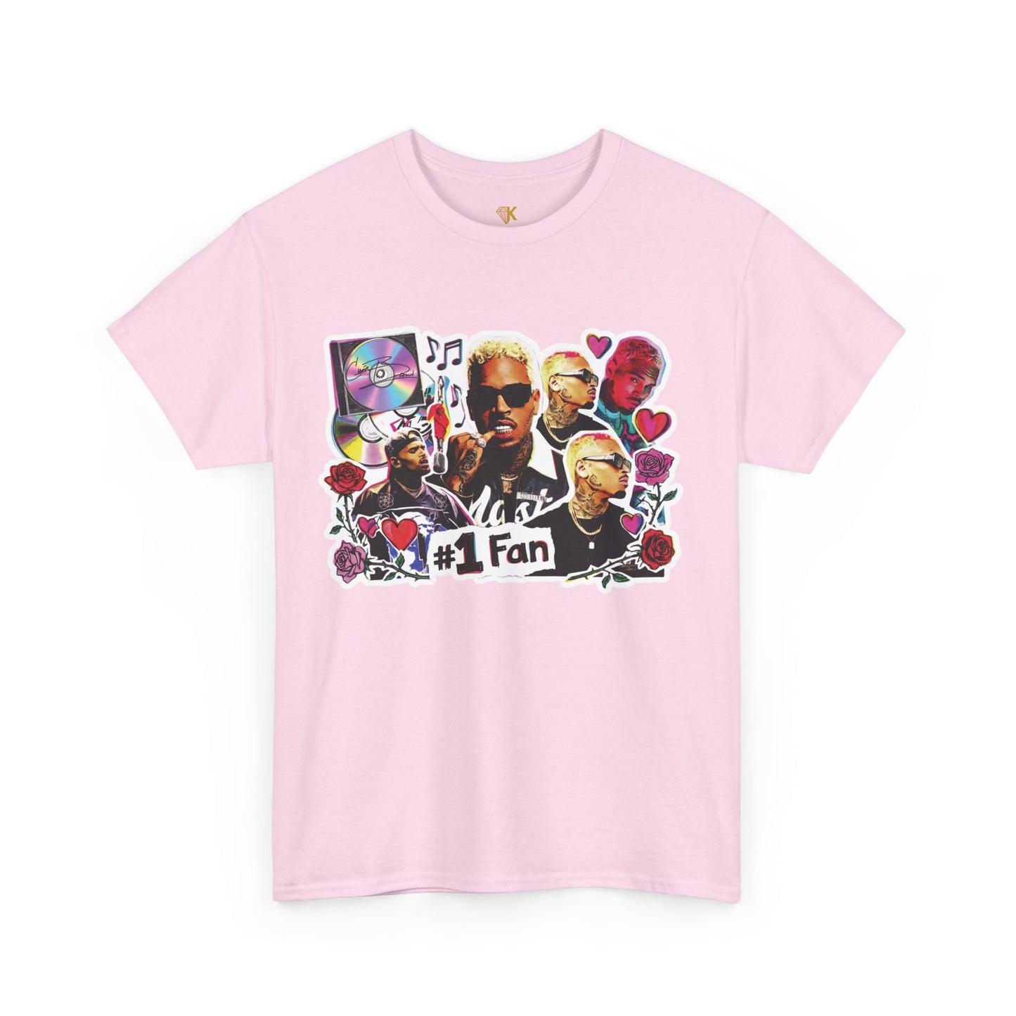 Chris Brown "#1 Fan" Vintage Sticker Graphic Tee