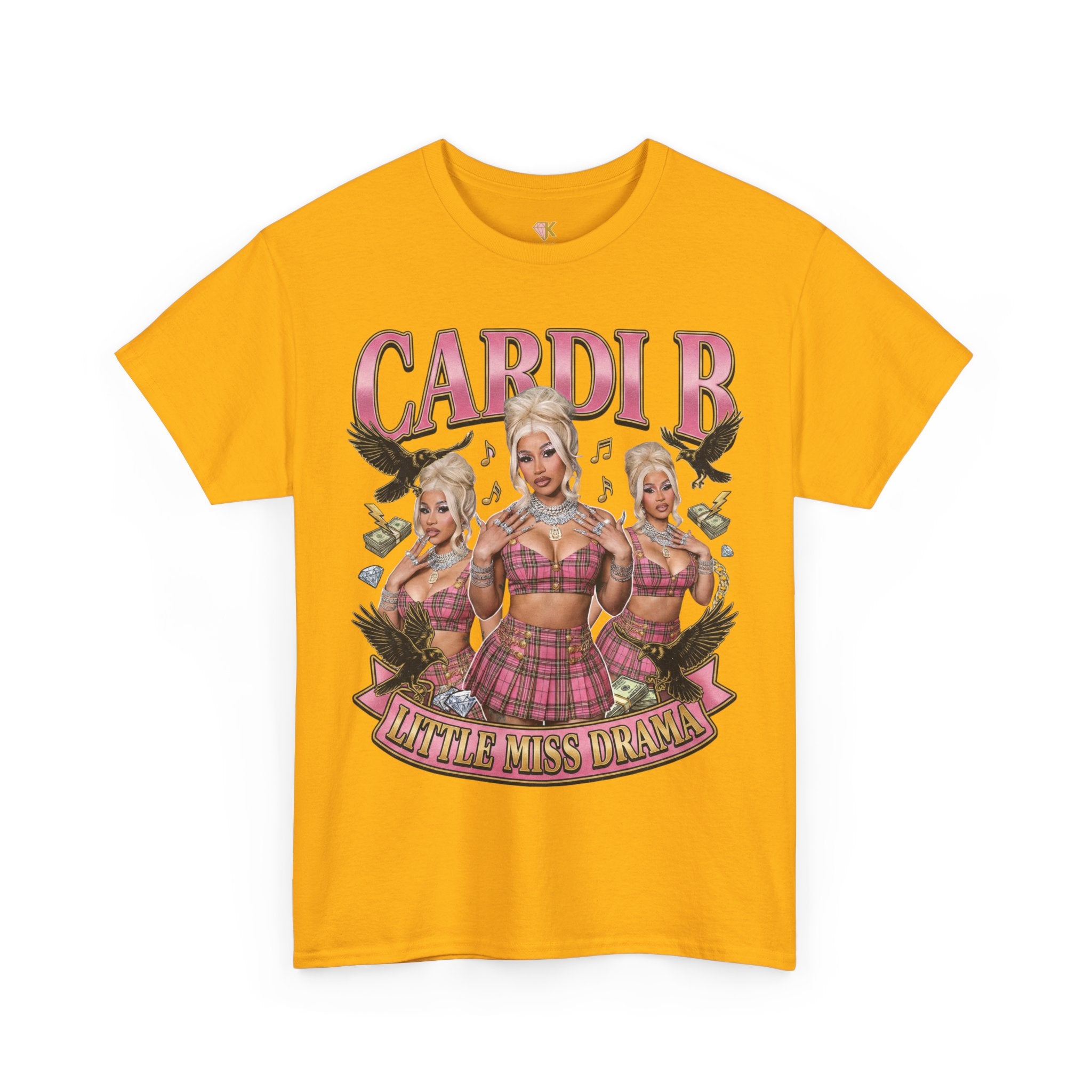 The Little Miss Drama: Wizard Pink Plaid  Edition  Tee