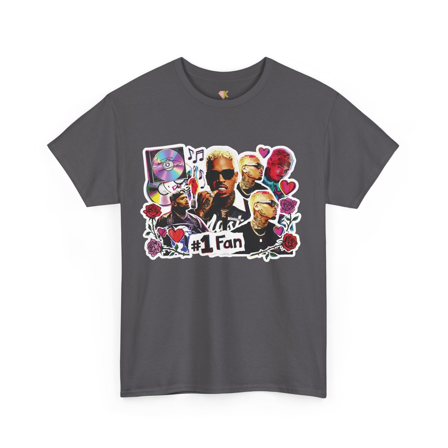 Chris Brown "#1 Fan" Vintage Sticker Graphic Tee