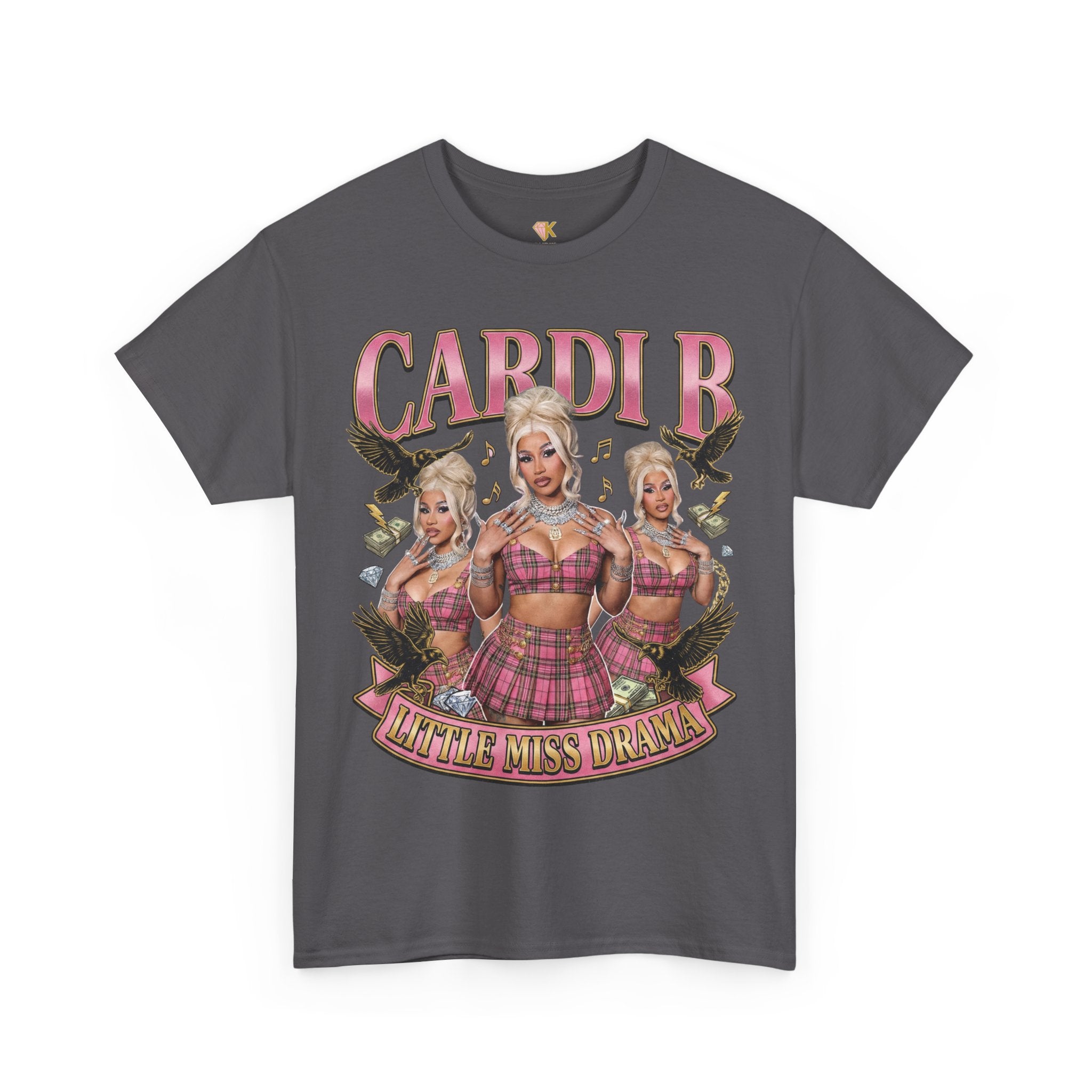 The Little Miss Drama: Wizard Pink Plaid  Edition  Tee