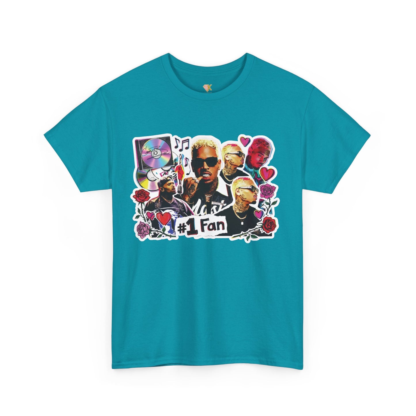 Chris Brown "#1 Fan" Vintage Sticker Graphic Tee