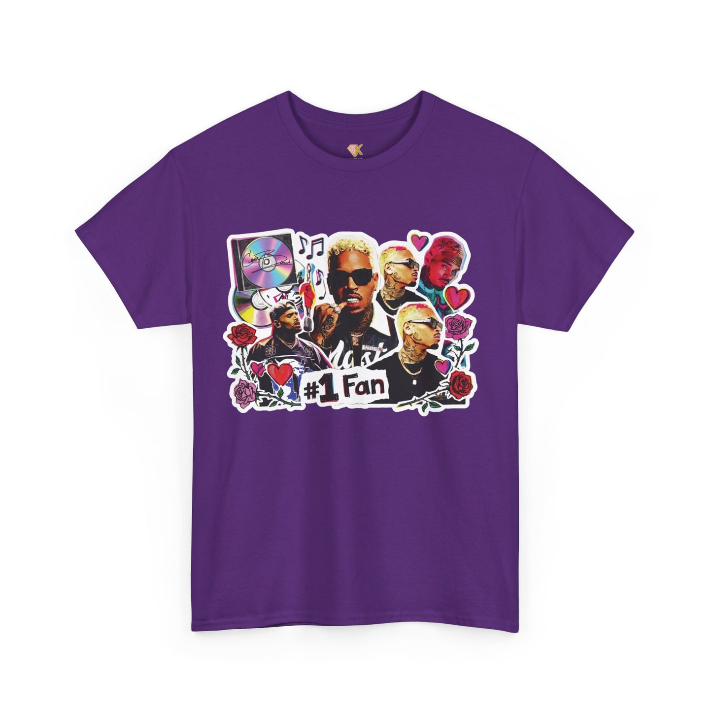 Chris Brown "#1 Fan" Vintage Sticker Graphic Tee