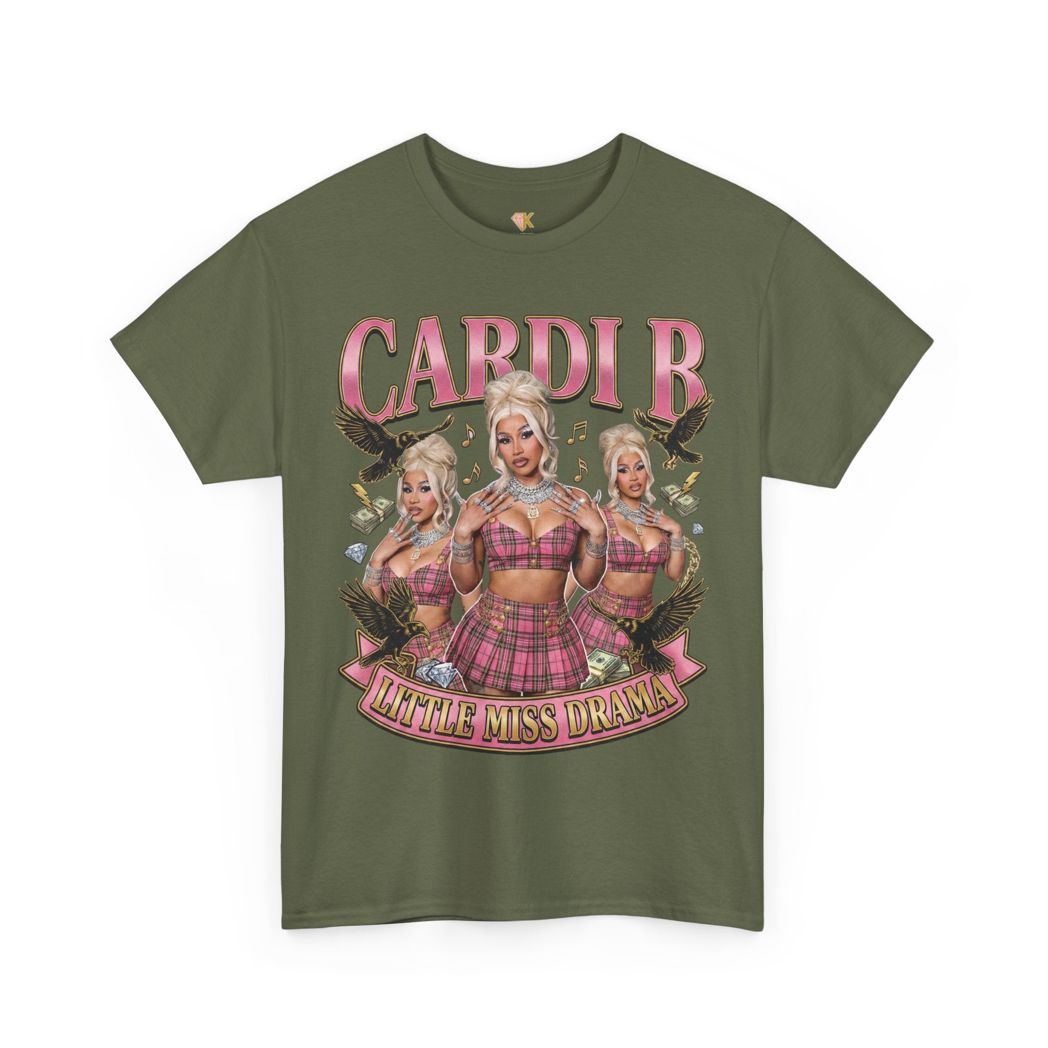 The Little Miss Drama: Wizard Pink Plaid  Edition  Tee