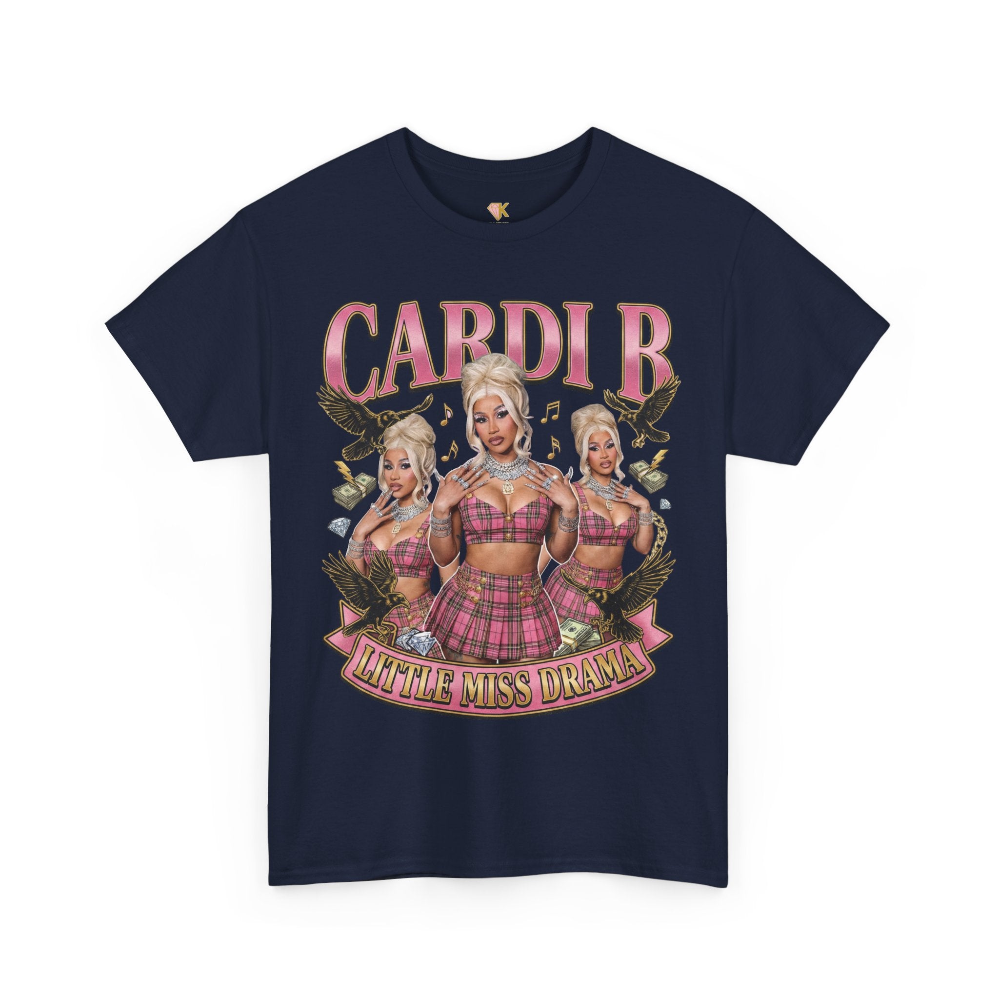The Little Miss Drama: Wizard Pink Plaid  Edition  Tee