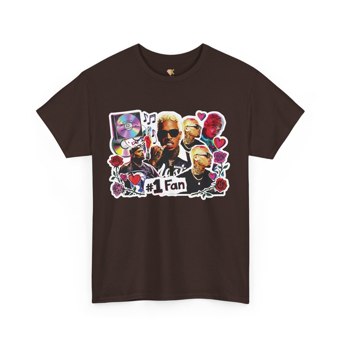 Chris Brown "#1 Fan" Vintage Sticker Graphic Tee