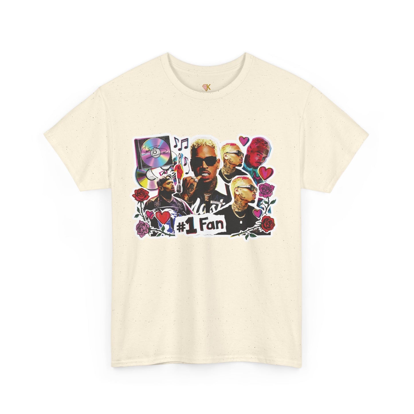 Chris Brown "#1 Fan" Vintage Sticker Graphic Tee