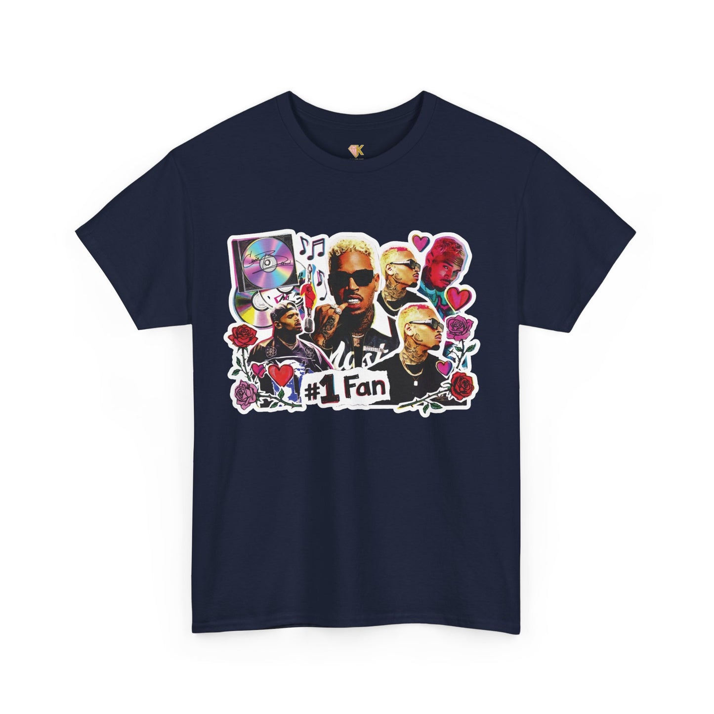 Chris Brown "#1 Fan" Vintage Sticker Graphic Tee