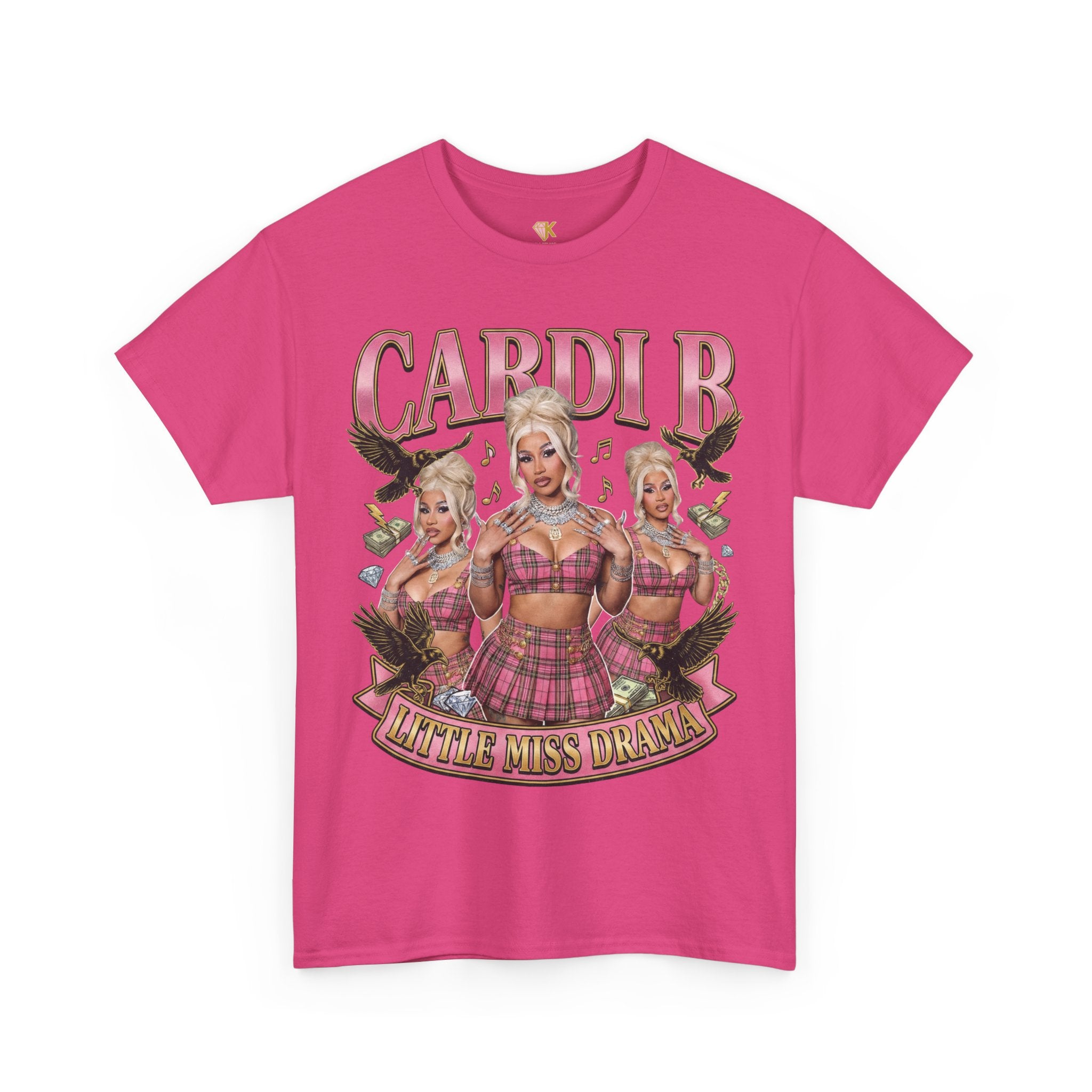 The Little Miss Drama: Wizard Pink Plaid  Edition  Tee