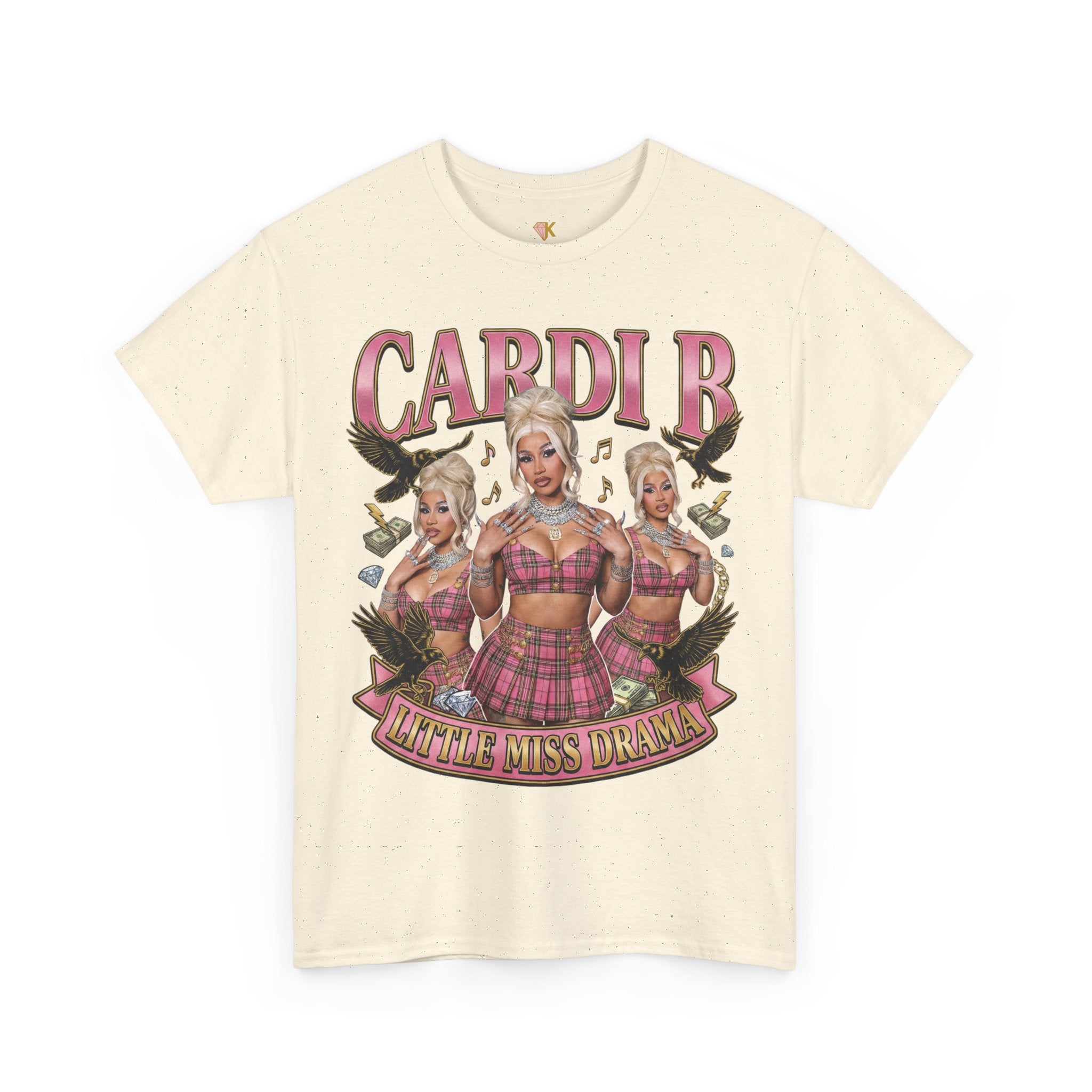 The Little Miss Drama: Wizard Pink Plaid  Edition  Tee