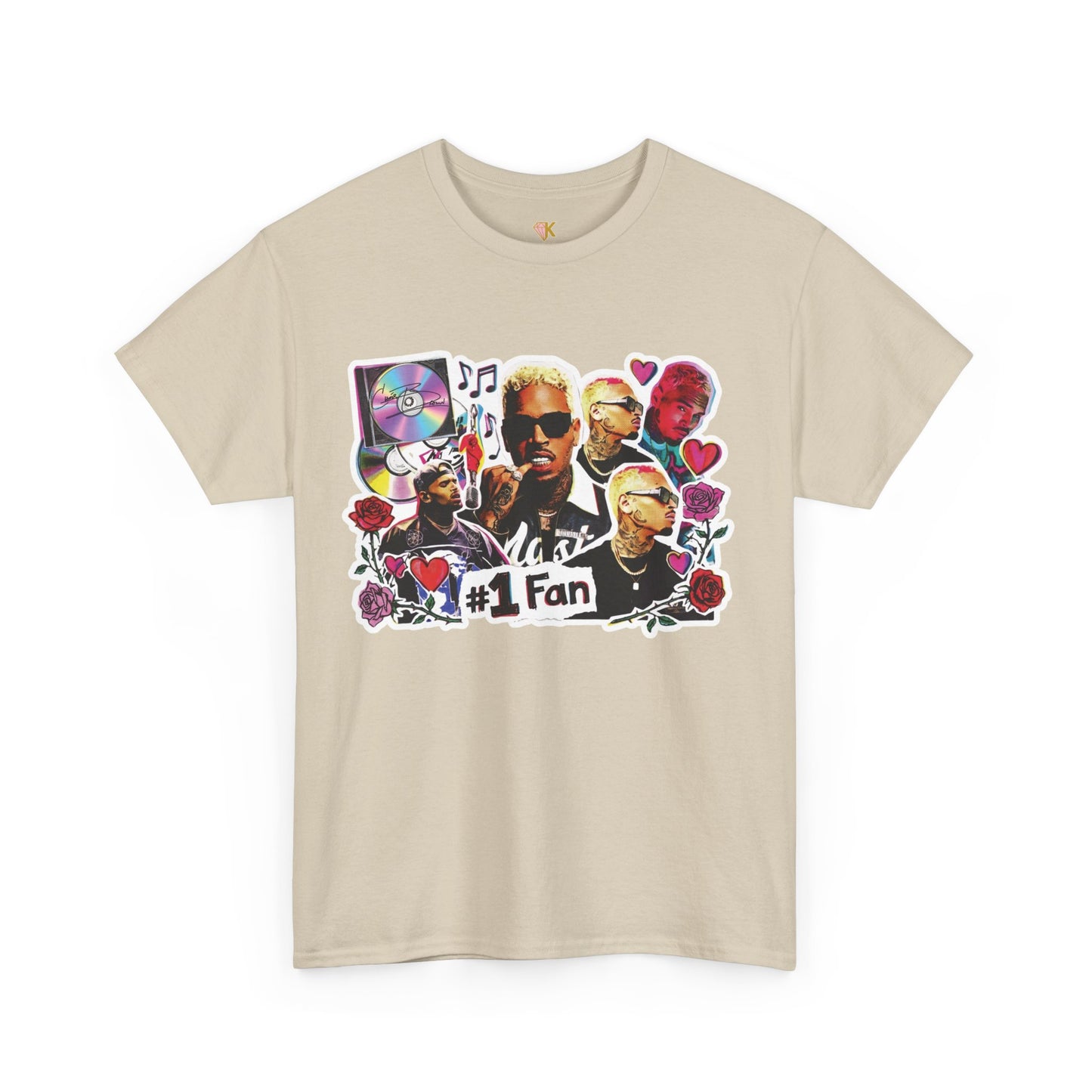 Chris Brown "#1 Fan" Vintage Sticker Graphic Tee