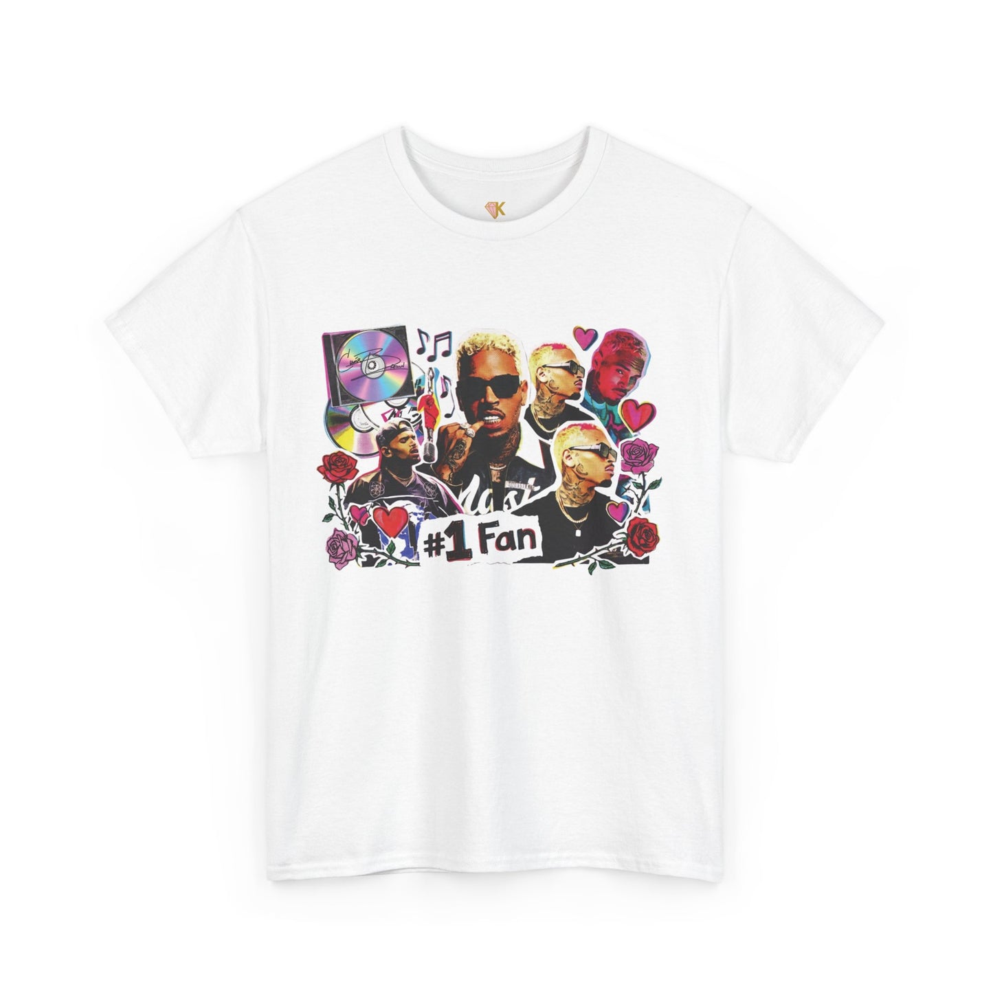 Chris Brown "#1 Fan" Vintage Sticker Graphic Tee