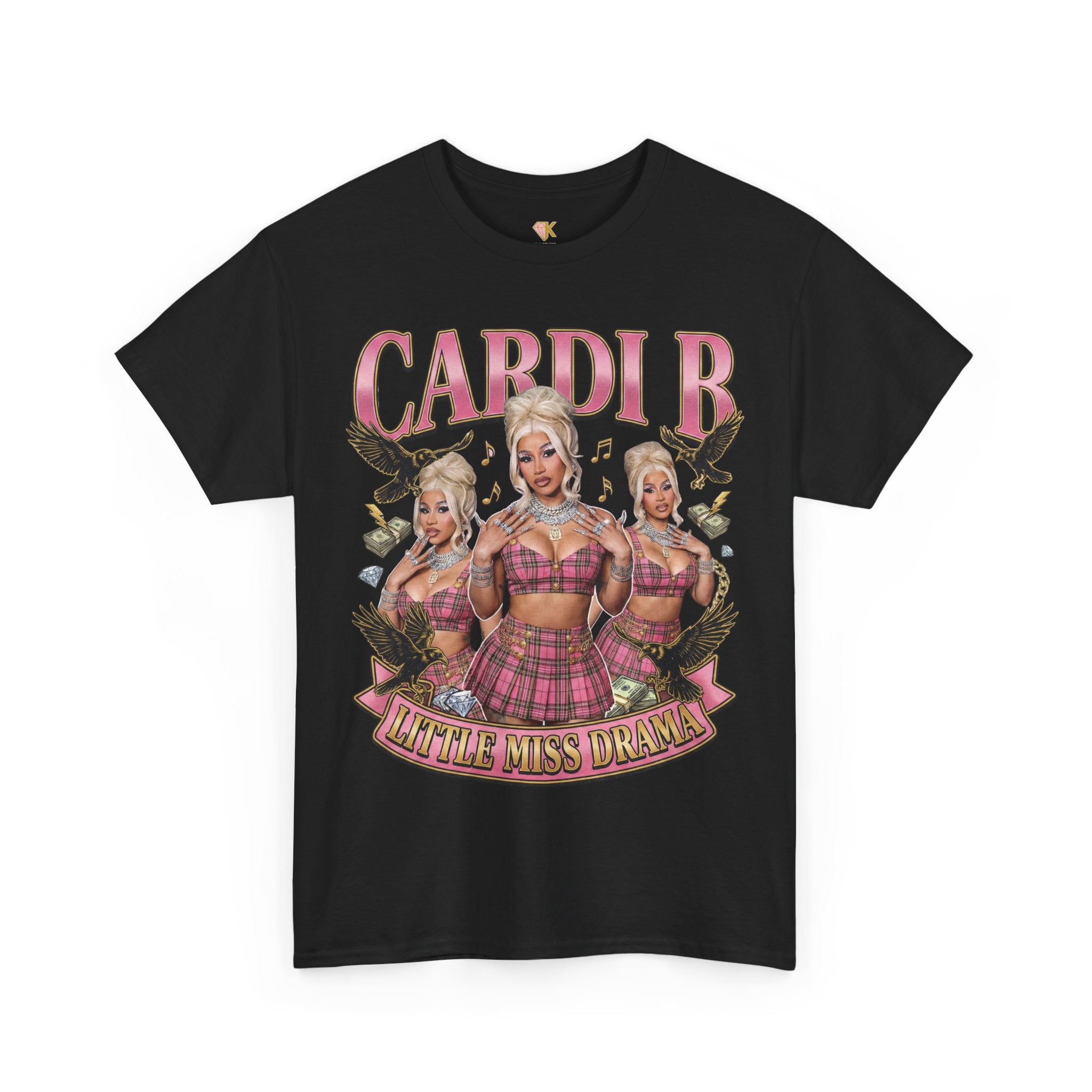 The Little Miss Drama: Wizard Pink Plaid  Edition  Tee